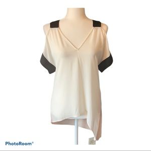 Zara Cold Shoulder Asymmetric tunic blouse S